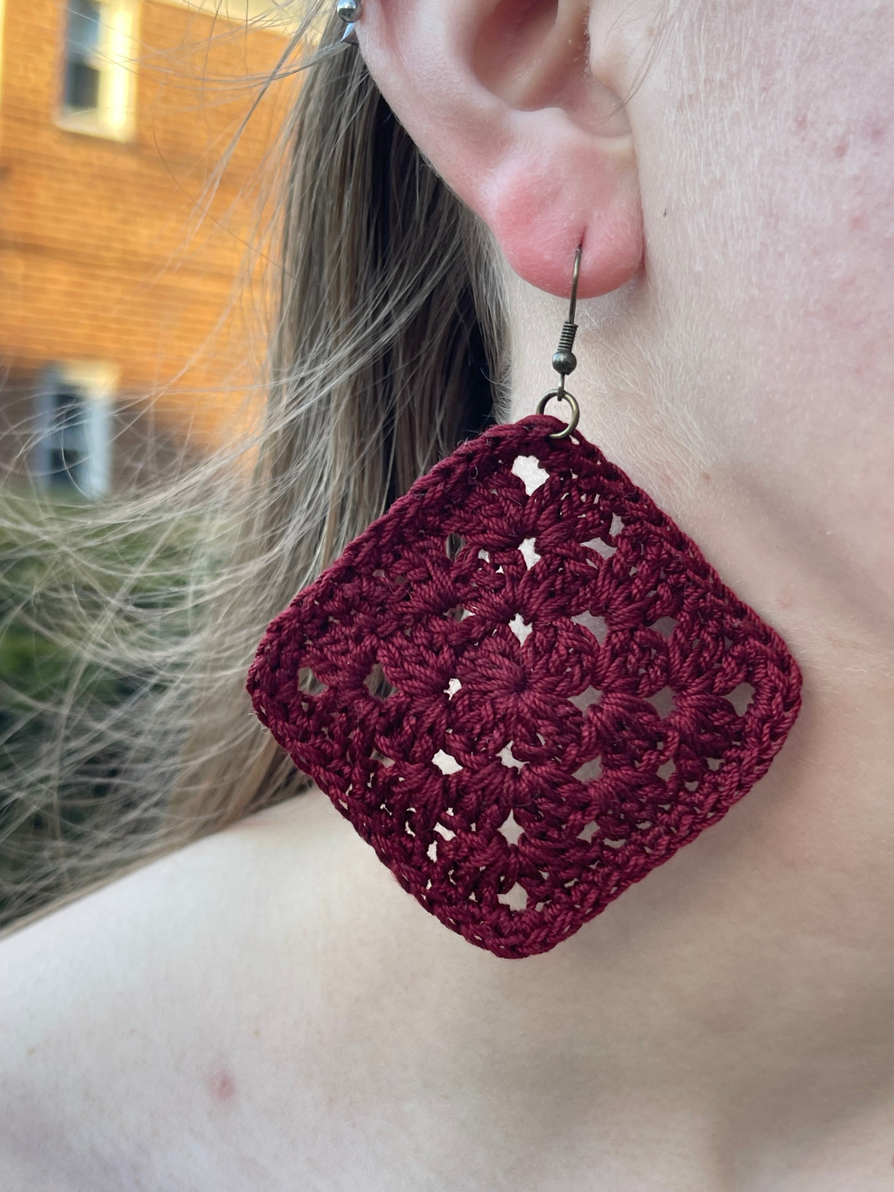 Granny Square Earrings